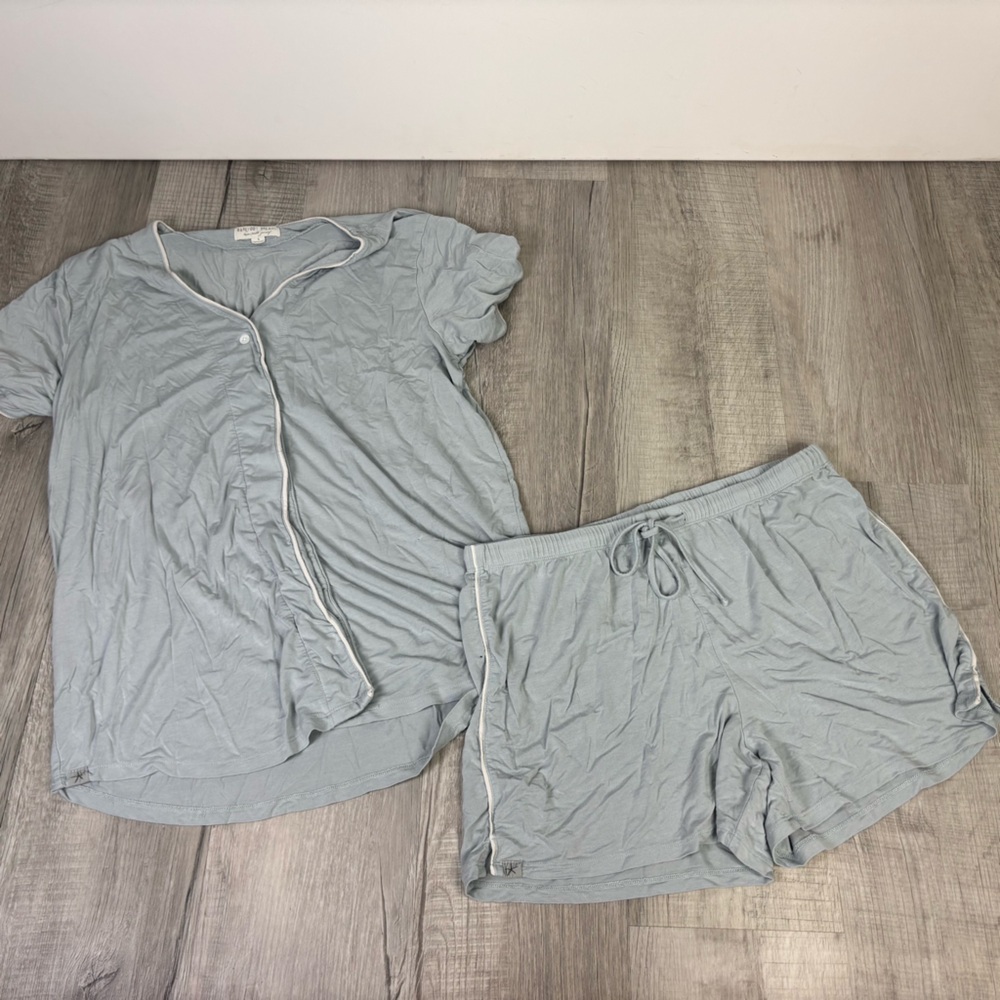 Barefoot Dreams Blue Pajama Short Set Size Small